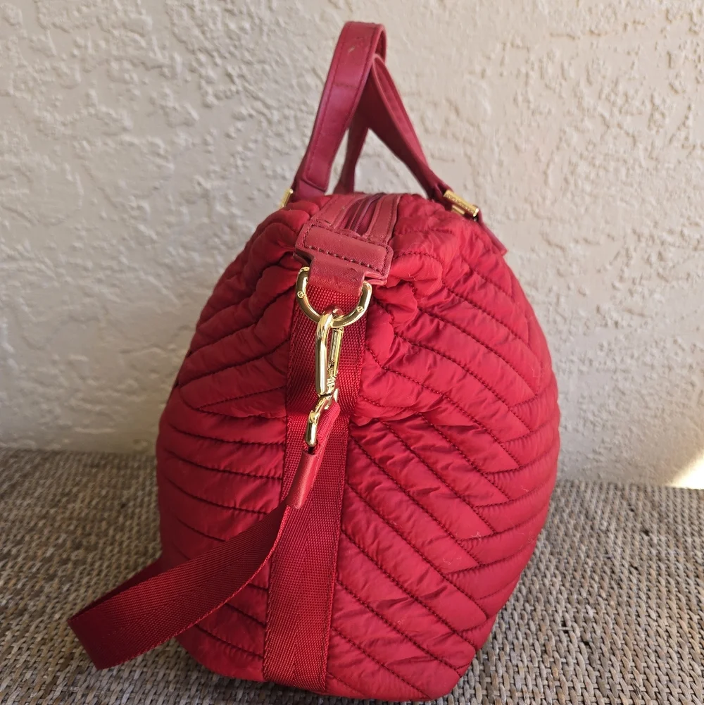 🚫SOLD🚫Nylon Tote Satchel w/ Crossbody Strap - Picture 2 of 9